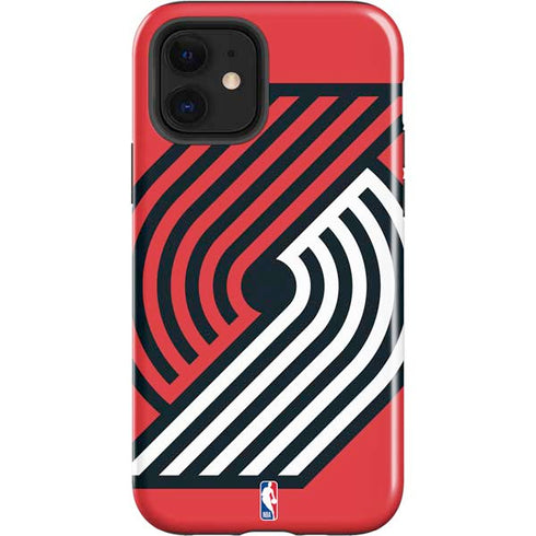 NBA Portland Trail Blazers Large Logo iPhone 12 Impact Case