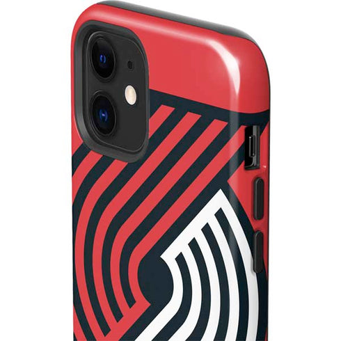 NBA Portland Trail Blazers Large Logo iPhone 12 Impact Case