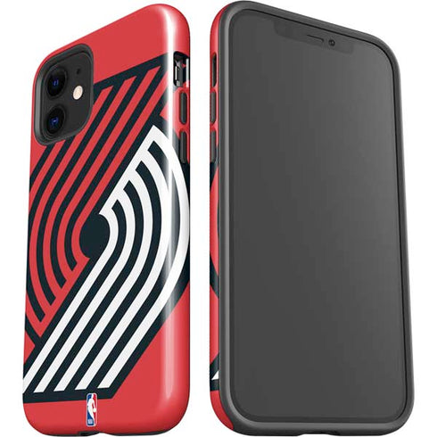 NBA Portland Trail Blazers Large Logo iPhone 12 Impact Case