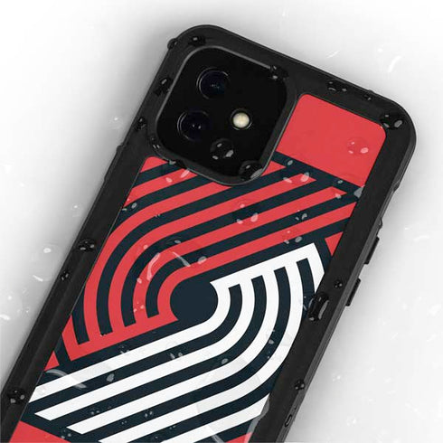 NBA Portland Trail Blazers Large Logo iPhone 12 Mini Waterproof Case