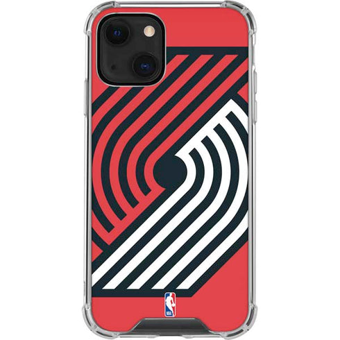 NBA Portland Trail Blazers Large Logo iPhone 13 Mini Clear Case