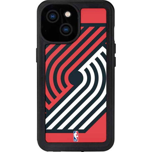NBA Portland Trail Blazers Large Logo iPhone 13 Mini Waterproof Case