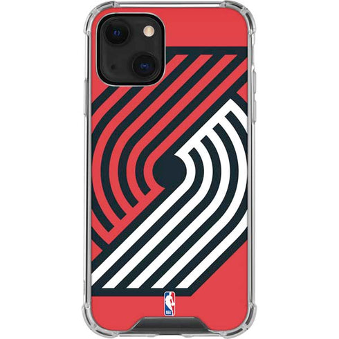 NBA Portland Trail Blazers Large Logo iPhone 14 Clear Case