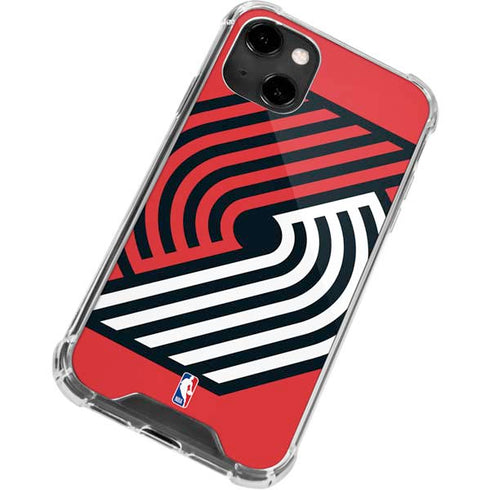 NBA Portland Trail Blazers Large Logo iPhone 14 Clear Case