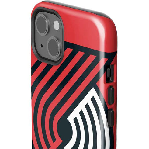 NBA Portland Trail Blazers Large Logo iPhone 15 Plus Impact Case