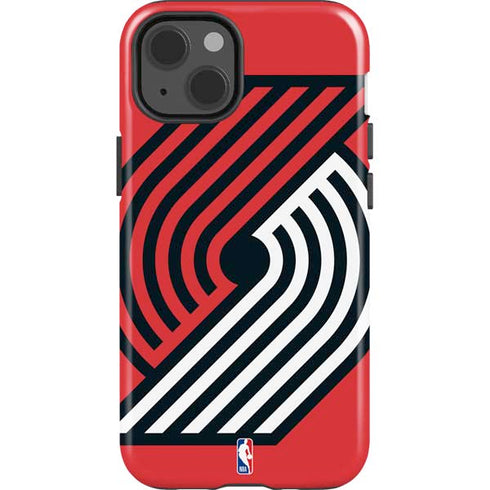 NBA Portland Trail Blazers Large Logo iPhone 15 Impact Case