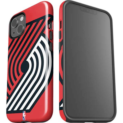 NBA Portland Trail Blazers Large Logo iPhone 15 Impact Case