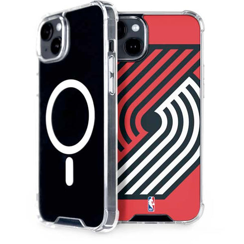 NBA Portland Trail Blazers Large Logo iPhone 15 Plus MagSafe Case