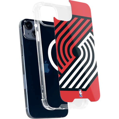 NBA Portland Trail Blazers Large Logo iPhone 14 Plus MagSafe Case