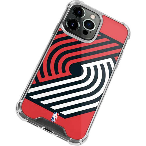 NBA Portland Trail Blazers Large Logo iPhone 15 Pro Clear Case