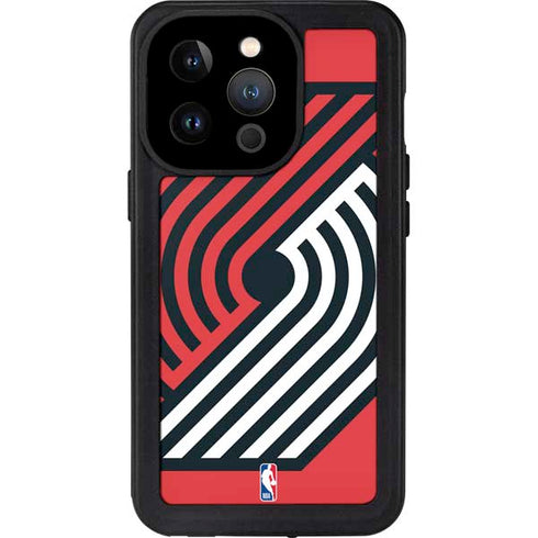 NBA Portland Trail Blazers Large Logo iPhone 14 Pro Waterproof Case