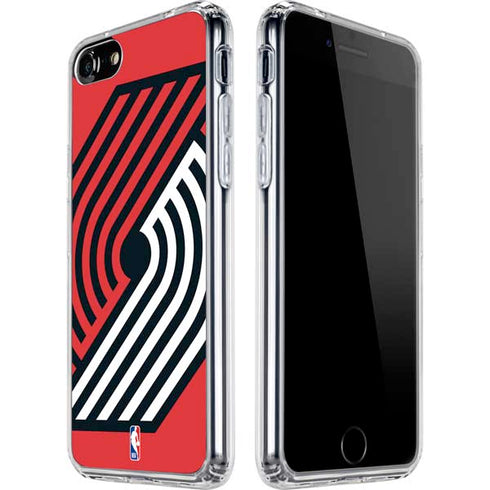 NBA Portland Trail Blazers Large Logo iPhone SE (2nd & 3rd Gen) Clear Case