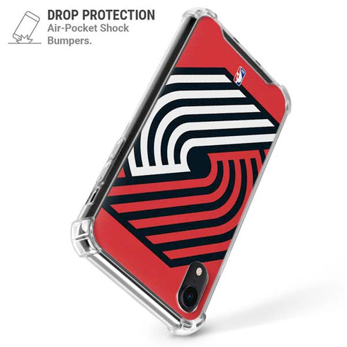 NBA Portland Trail Blazers Large Logo iPhone XR Clear Case