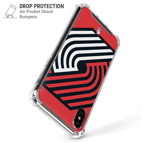 NBA Portland Trail Blazers Large Logo iPhone XS Max Clear Case