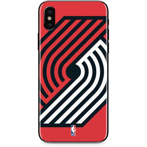 NBA Portland Trail Blazers Large Logo iPhone XS Skin