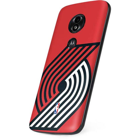 NBA Portland Trail Blazers Large Logo Moto E5 Play Skin