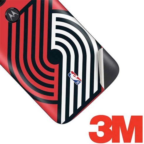 NBA Portland Trail Blazers Large Logo Moto E5 Play Skin