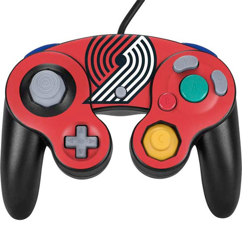NBA Portland Trail Blazers Large Logo Nintendo GameCube Controller Skin