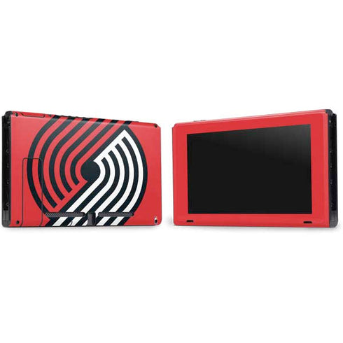 NBA Portland Trail Blazers Large Logo Nintendo Switch Bundle Skin
