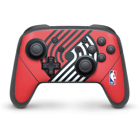 NBA Portland Trail Blazers Large Logo Nintendo Switch Pro Controller Skin