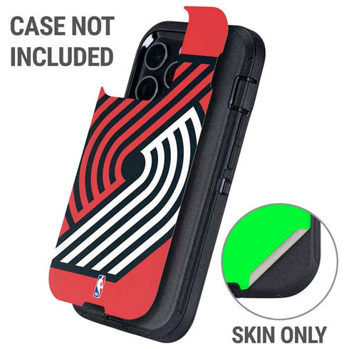 NBA Portland Trail Blazers Large Logo Otterbox Defender iPhone Skin