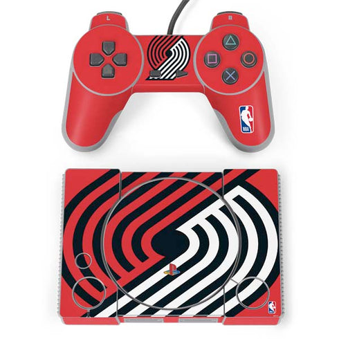 NBA Portland Trail Blazers Large Logo PlayStation Classic Bundle Skin