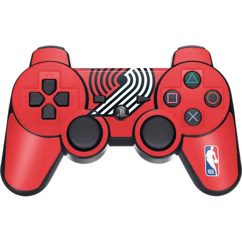 NBA Portland Trail Blazers Large Logo PS3 Dual Shock wireless controller Skin
