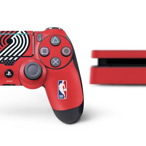 NBA Portland Trail Blazers Large Logo PS4 Slim Bundle Skin