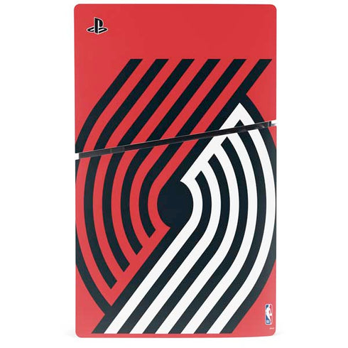 NBA Portland Trail Blazers Large Logo PS5 Slim Disk Bundle Skin