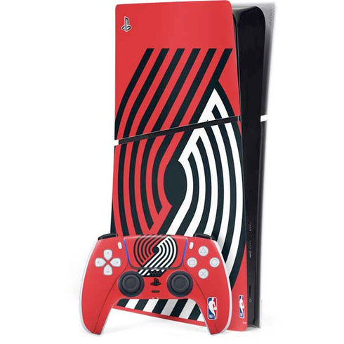 NBA Portland Trail Blazers Large Logo PS5 Slim Digital Edition Bundle Skin