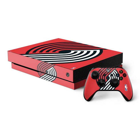 NBA Portland Trail Blazers Large Logo Xbox One X Bundle Skin