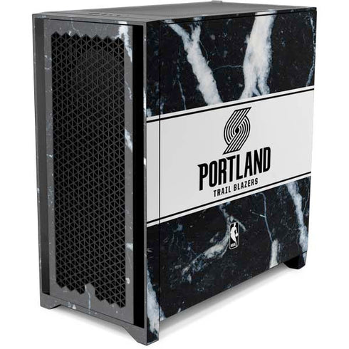NBA Portland Trail Blazers Marble Corsair 4000D Tempered Glass Mid-Tower ATX Case Skin