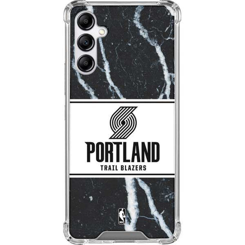 NBA Portland Trail Blazers Marble Galaxy A14 5G Clear Case