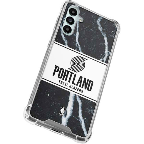 NBA Portland Trail Blazers Marble Galaxy A15 5G Clear Case