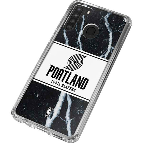 NBA Portland Trail Blazers Marble Galaxy A21 Clear Case