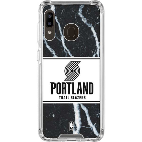 NBA Portland Trail Blazers Marble Galaxy A30 Clear Case