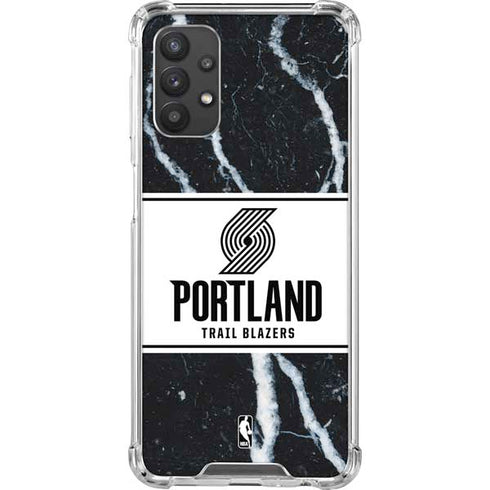 NBA Portland Trail Blazers Marble Galaxy A32 5G Clear Case
