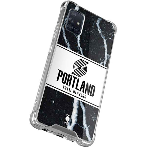 NBA Portland Trail Blazers Marble Galaxy A51 5G Clear Case