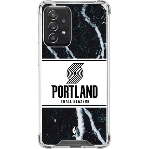 NBA Portland Trail Blazers Marble Galaxy A52 5G Clear Case