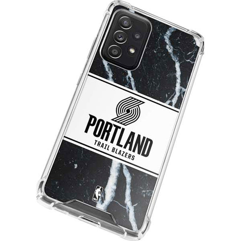 NBA Portland Trail Blazers Marble Galaxy A52 5G Clear Case