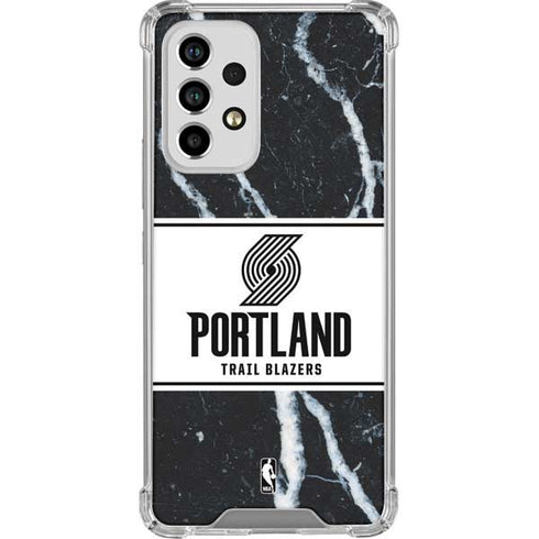NBA Portland Trail Blazers Marble Galaxy A53 5G Clear Case