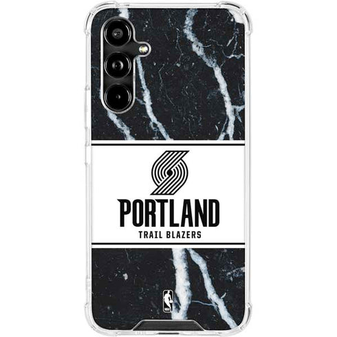 NBA Portland Trail Blazers Marble Galaxy A54 5G Clear Case