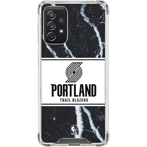 NBA Portland Trail Blazers Marble Galaxy A72 5G Clear Case
