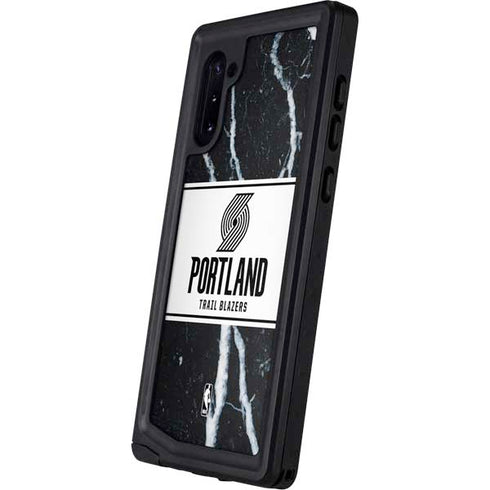 NBA Portland Trail Blazers Marble Galaxy Note 10 Waterproof Case