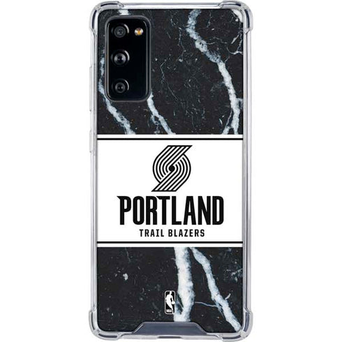 NBA Portland Trail Blazers Marble Galaxy S20 FE Clear Case