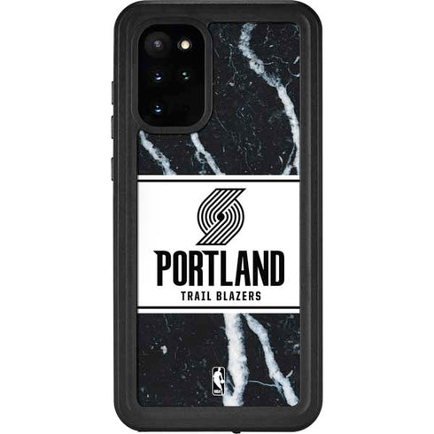 NBA Portland Trail Blazers Marble Galaxy S20 Plus Waterproof Case