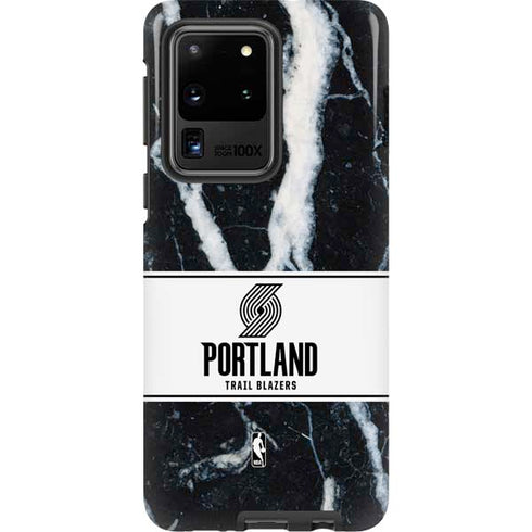 NBA Portland Trail Blazers Marble Galaxy S20 Ultra 5G Pro Case