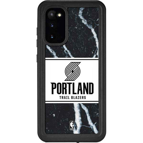 NBA Portland Trail Blazers Marble Galaxy S20 Waterproof Case