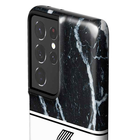 NBA Portland Trail Blazers Marble Galaxy S21 Ultra 5G Pro Case