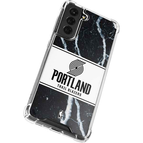NBA Portland Trail Blazers Marble Galaxy S22 Clear Case
